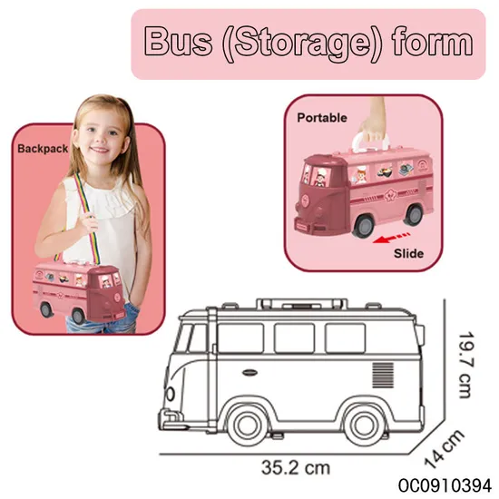 Wholesale Children's Plastic Pretend Role-Play Pink Kitchen Food Toys for Kids