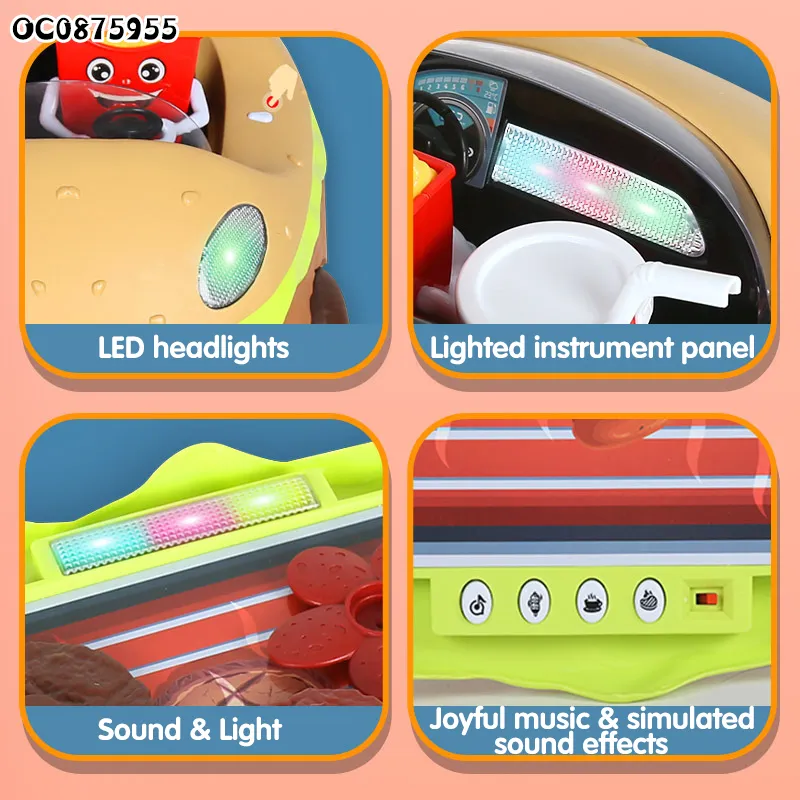 Wholesale Mini Pretend Play Cooking Set Fast Food Children's Plastic Kitchen Toys for Kids