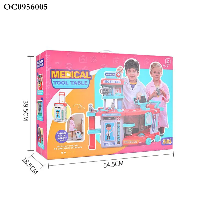 Funny Games Pretend Play Plastic Medical Montessori Hospital Interactive Creative Toy Doctor Set for Kids