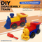 DIY Tool Hand Tool Assemble Classic Toy Train Set Toy Car Assembly Gift Parent Child Game Kit Toy for Kids with Screws and Nuts
