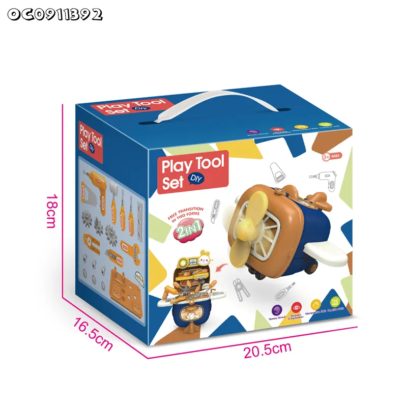 Other Role Play Indoor Play and Preschool Development Plastic Screw and Nut Set Kids Mechanictool Box Set Toy with Drill
