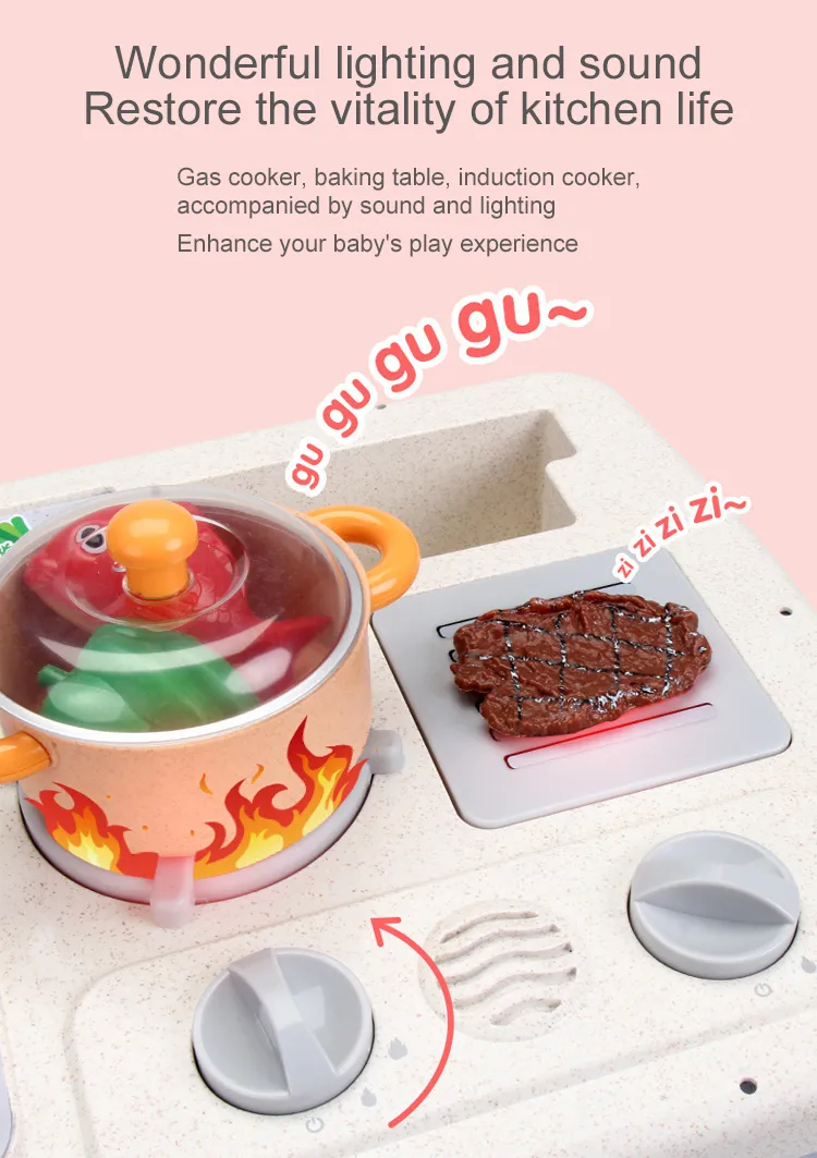 Wholesale Mini Simulation Cooking Kitchen Pretend Role Play Toys Set for Kids