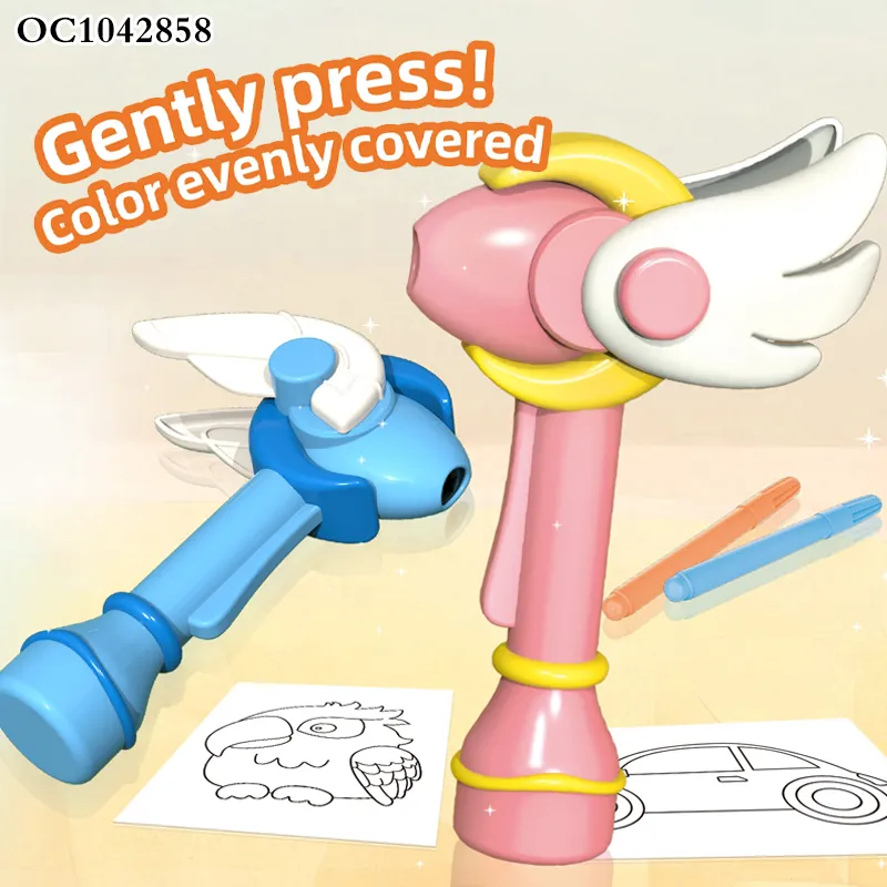 Wholesale Electric Spray Color Printing Pen Popular DIY Graffiti Drawing Tools Toys for Kids