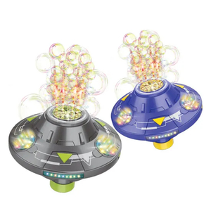 Kids Wholesale 32 Hole LED Light up Novelty Funny Toys Spinning Top Soap Electric Bubble Machine