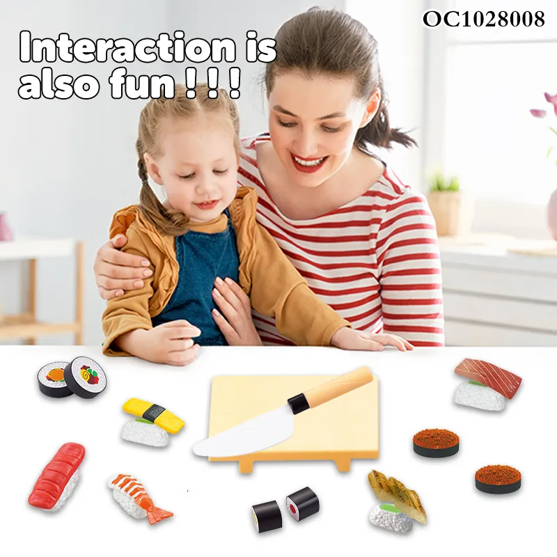 Wholesale Kids Pretend Play Mini Food Cognitive Education Sushi Model for Cutting Children's Plastic Kitchen Toy