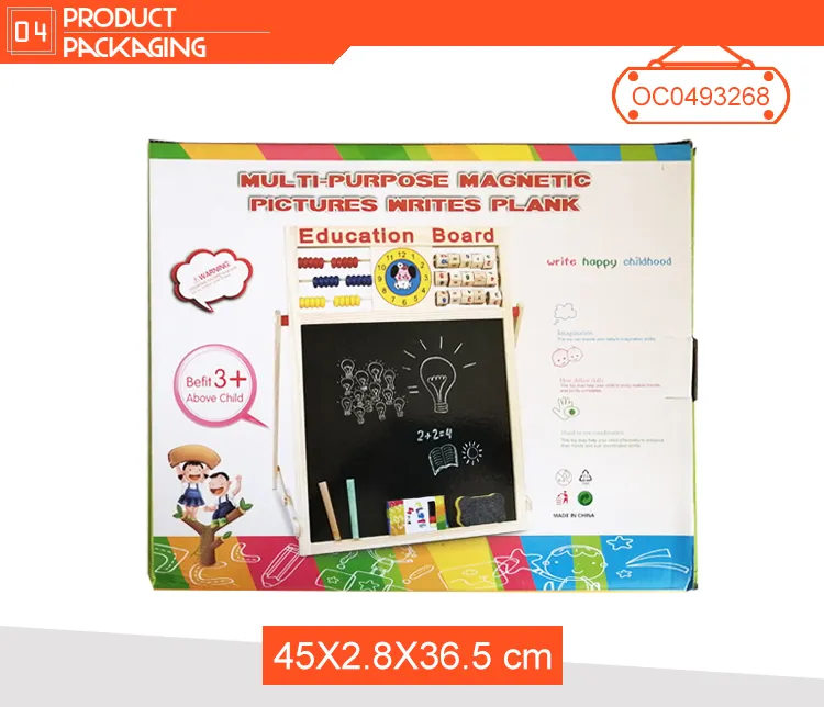Wholesale Double Sided Wooden Toys Popular Drawing White Board for Kids Educational Learn Writing