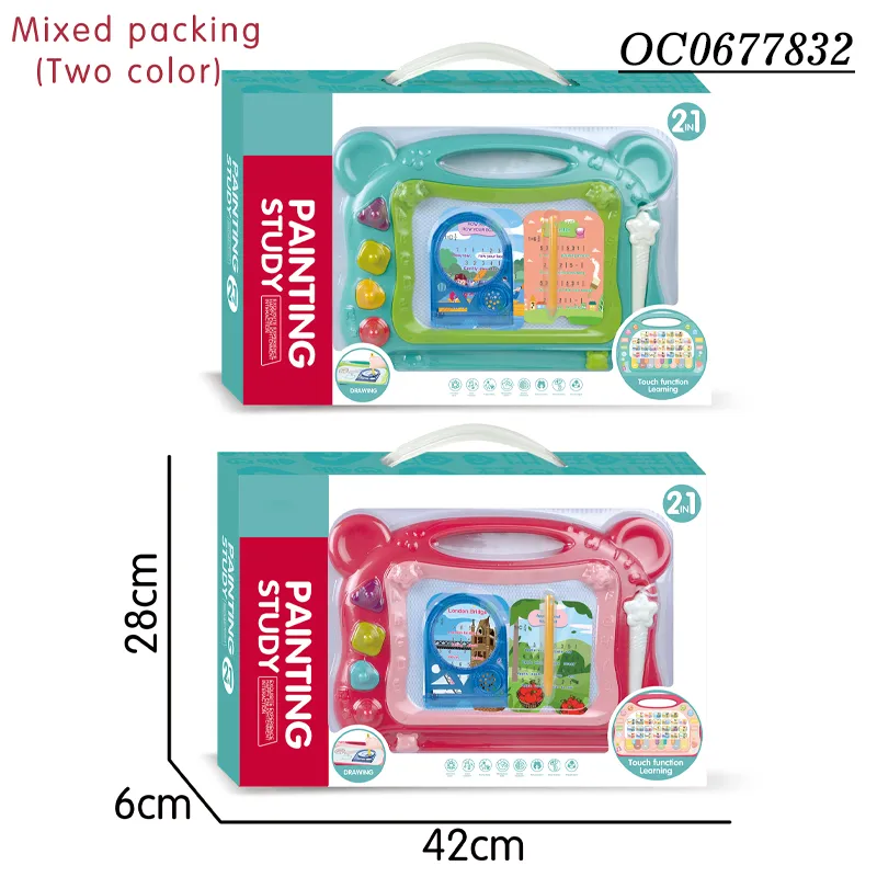 Montessori Popular DIY Educational Intelligent Learning Machine Children Double Sided Magnetic Drawing Board Toy