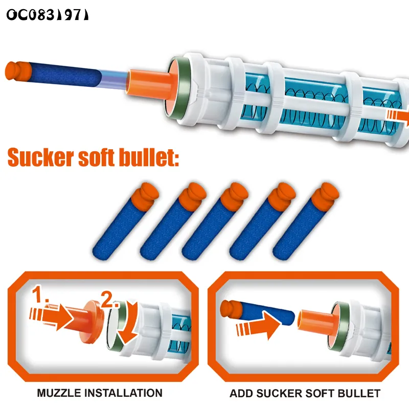 Soft Foam Balls Gun Toys Soft Bullet Air Shooting for Boys Powerful Gun with Target