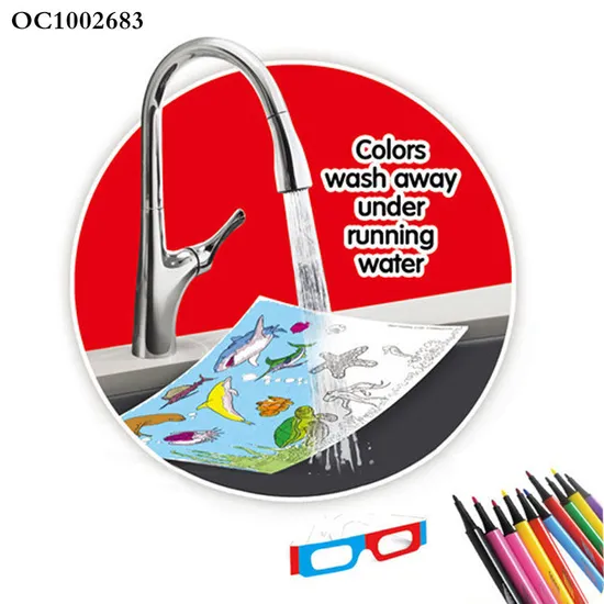 Wholesale Christmas Washable Custom Watercolor Coloring Book Mats Reusable Painting Montessori Educational Toys
