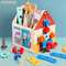 Screws and Nuts Home Exercise Hand Wooden Educational Toys Construction Equipments Tool Engine Repair Sets Toys for Boys with Storage