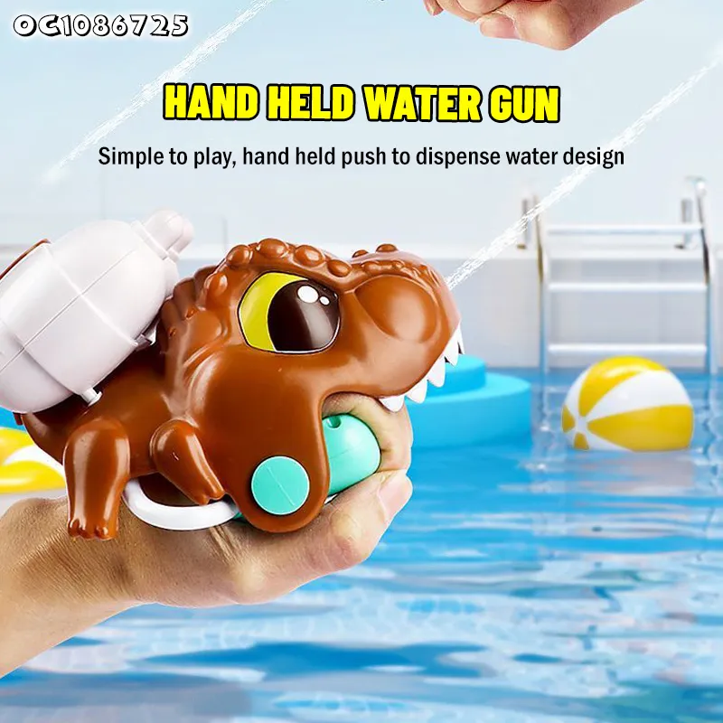 Wholesale Hand Held Water Games Dinosaur Toy Tyrannosaurus Funny Outdoor Summer Shooting Toys Wrist Water Guns for Kids in Bulk