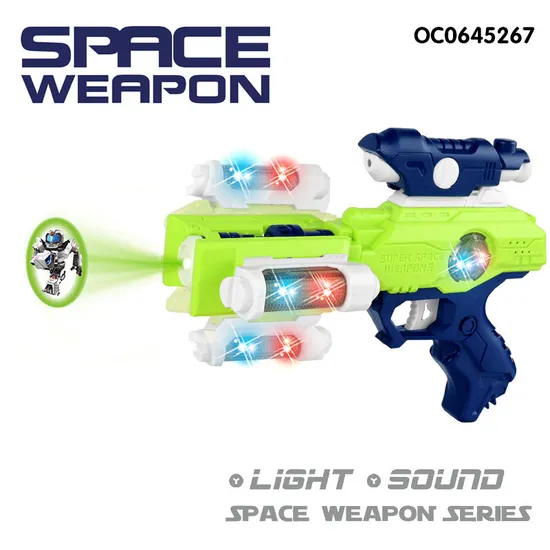 Projection Space Toy Gun with Light and Music for Kids Shooting