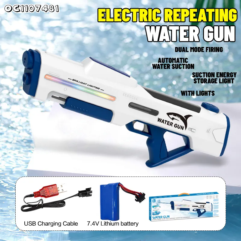 Summer Outdoor High-Capacity Electric Continuous Shoot China Waterproof Kids' Rechargeable Toy Water Gun