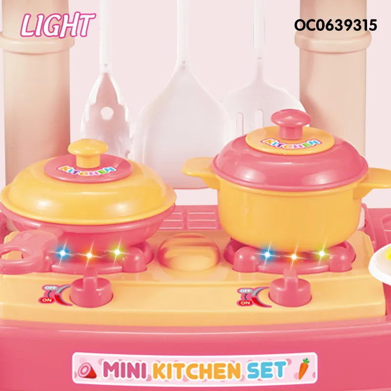 Wholesale Girls Mini Kitchen Playset Pretend Play Home Cooking Tool Toys for Kids