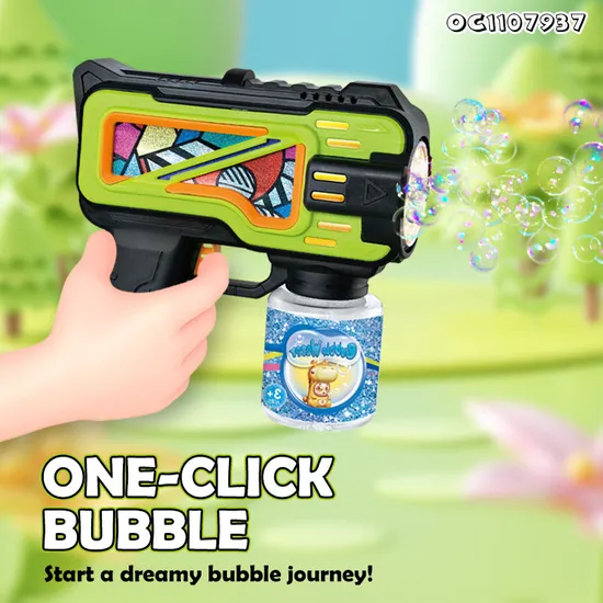 Kids Wholesale Outdoor Toys Structures Popular Automatic Space Soap Bubble Machine Gun Toys with Light and Bubble Water