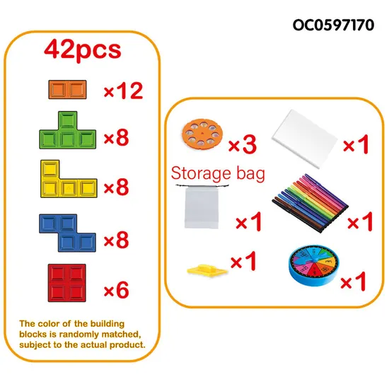 Montessori Wholesale LED Art Games Table Drawing Board with Building Blocks