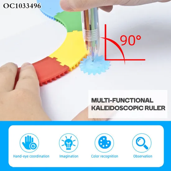 Wholesale Plastic Popular DIY Drawing Tools and Materials Set Spirograph Ruler Toy