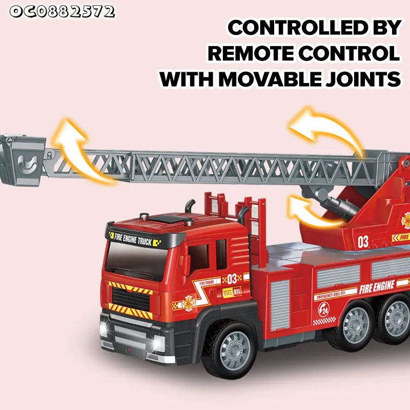 Wholesale Plastic City Rescue Remote Control Mini Fire Fighting Truck Car Toys