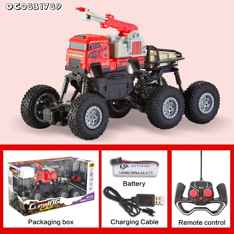 6 Wheels Remote Control Cars and Wholesale Small City Rescue Red Fire Engine Truck 1: 16 Toy