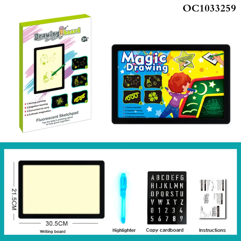 LED Writing Board Early Education Toy Set for Kids Wholesale Magnetic Writing Drawing Board