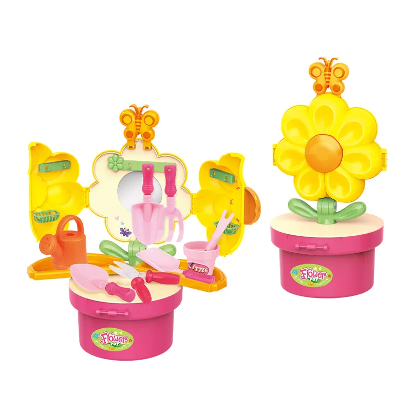 Preschool Educational Toys Plastic Garden Tool Kids Shovel Garden Toys Sand and Water Games with Exquisite Storage Tool Box Set