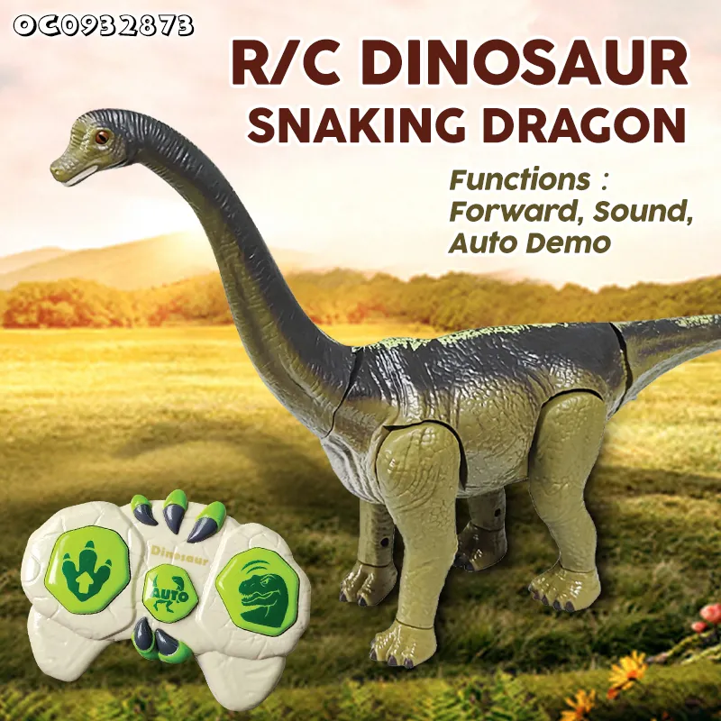 Hot Selling Life Size 2.4GHz Remote Control Simulation Walking RC Dinosaur Plastic Brachiosaurus Model Toys for Kids Children