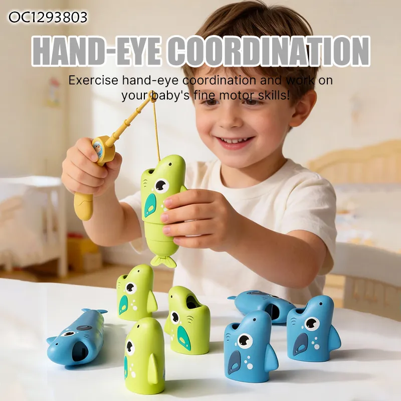 Montessori Magnetic Friendly Material Water Play Fish Catching Toys Kids Interactive Game