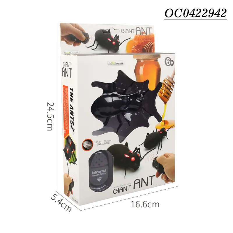 Wholesale Plastic Black Scary Crawling Remote Control Animal Model Spider Toy for Kids