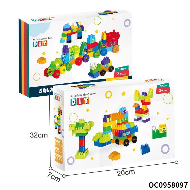 Wholesale Montessori Educational Construction Plastic Building Block DIY Toy
