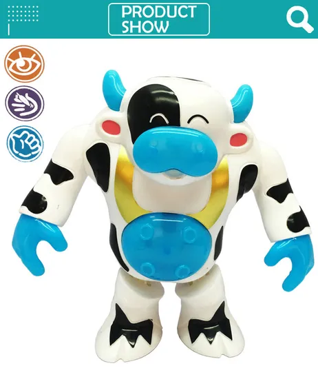 Wholesale Electric Popular Battery Operated Small Cow Plastic Dancing Animal Toys with Music