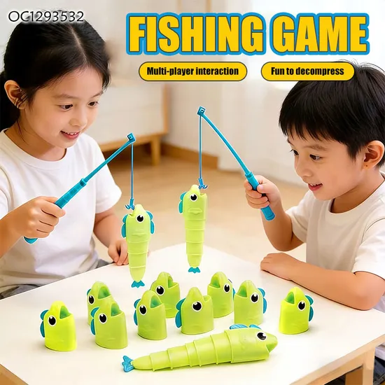 Wholesale Hand Eye Coordination Training Educational Fishing Plastic Toy Magnetic Fishing Game