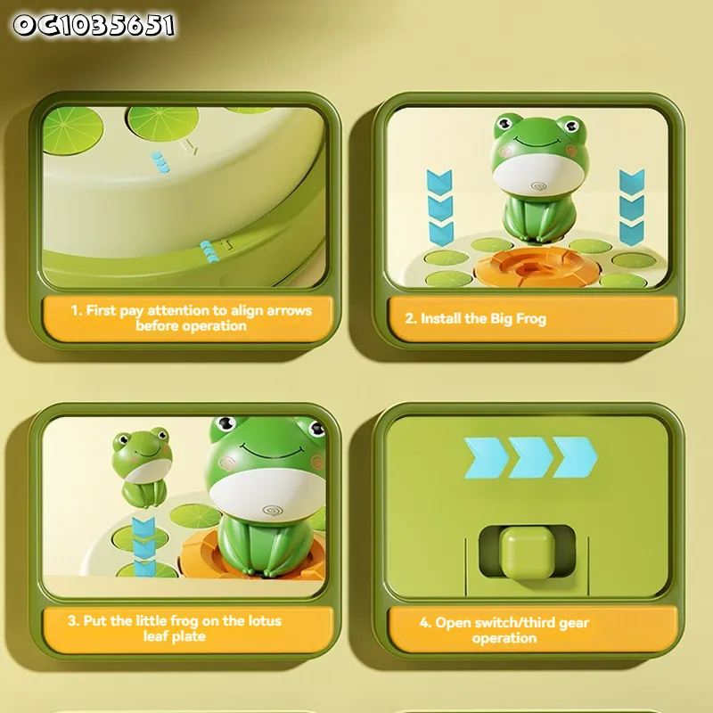 Wholesale Water Summer Children Fishing Game Baby Birthday Gift Electric Machine Catching Frog Kids Interactive Toy