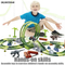 Kids Adventure Electric Slot Toys Boys Race Track Dinosaur Car Set with PVC Dinosaur Toy