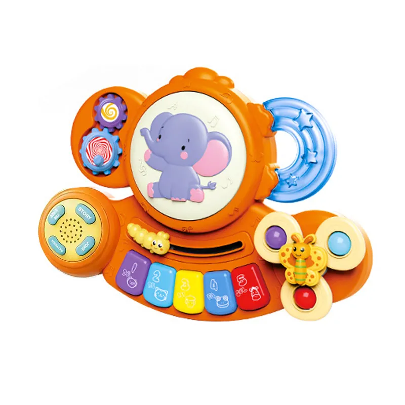 Wholesale Musical Learning Elephant Electric Cartoon Piano Light Toys