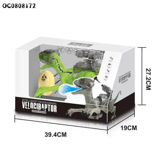 Remote Control Electronic Walking Dinosaur Toy for Kids Boys Girls with Water Mist Spray