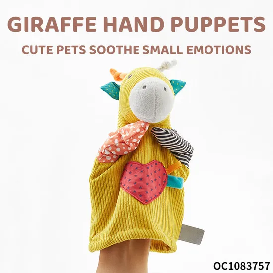Wholesale Cartoon Soft Stuffed Plush Figure Hand Animals Toys for Kids