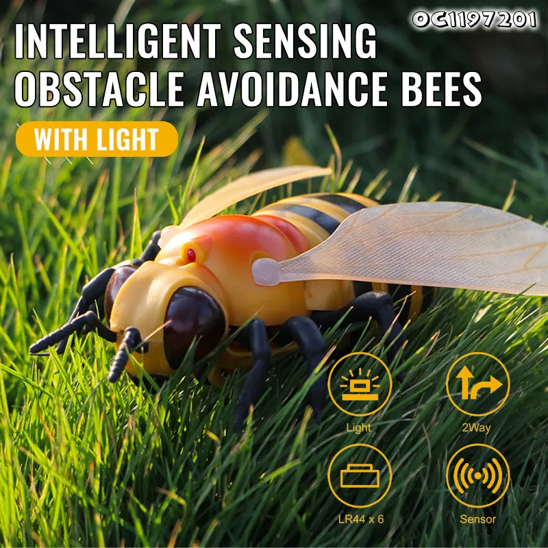 Wholesale Sensing Function Electronic Insects Flying Bee Remote Control Toys for Children with Light