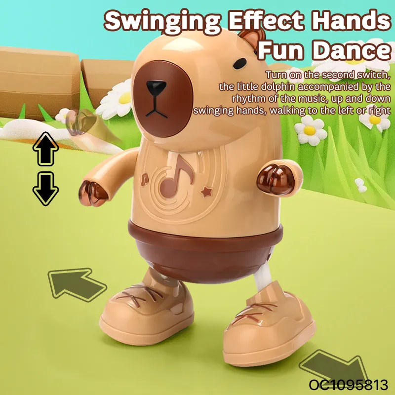 Wholesale Hot Selling Children and Baby Electronic Kids Sensory Dancing Animal Kapibala Musical Light Toys