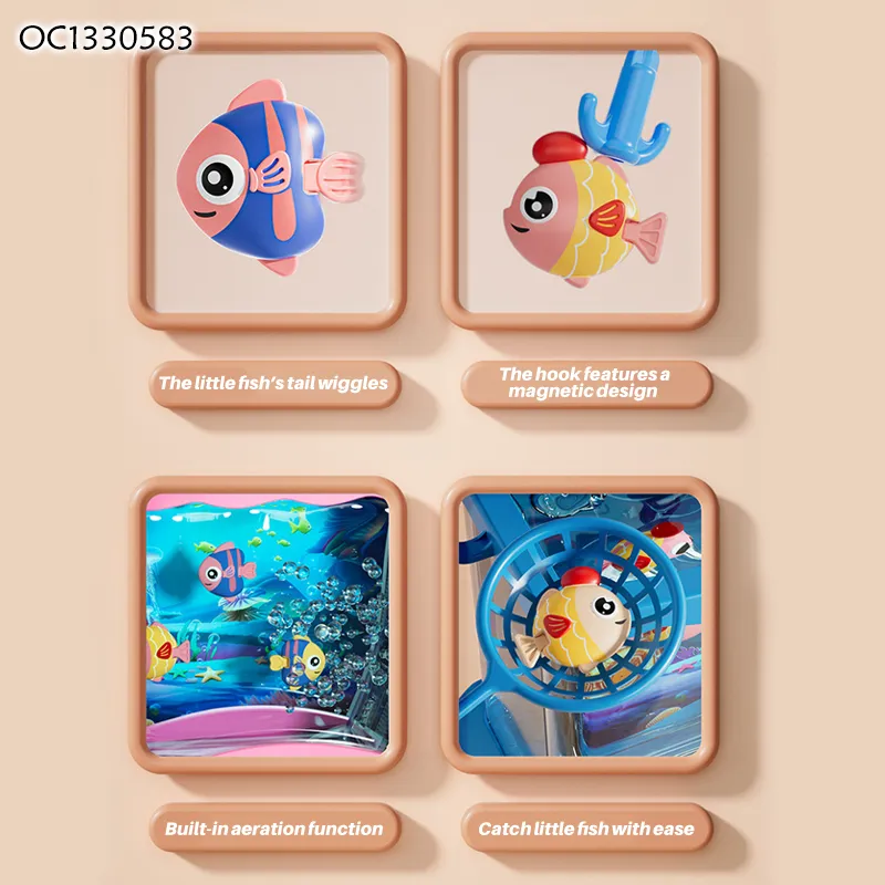 Wholesale Montessori Water Swimming Fishes Tank Sensory Electric Game Lights Toy for Children with LED Electric