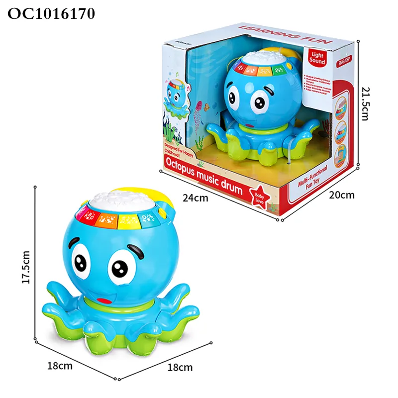 Wholesale Montessori Piano Drum Keyboard Musical Instrument Small Light Musical Crawling Baby Electronic Toy with LED Lights