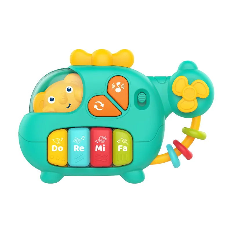 Wholesale Electronic Cartoon Battery Operated Happy Learning Piano Toys Kids with Light and Music
