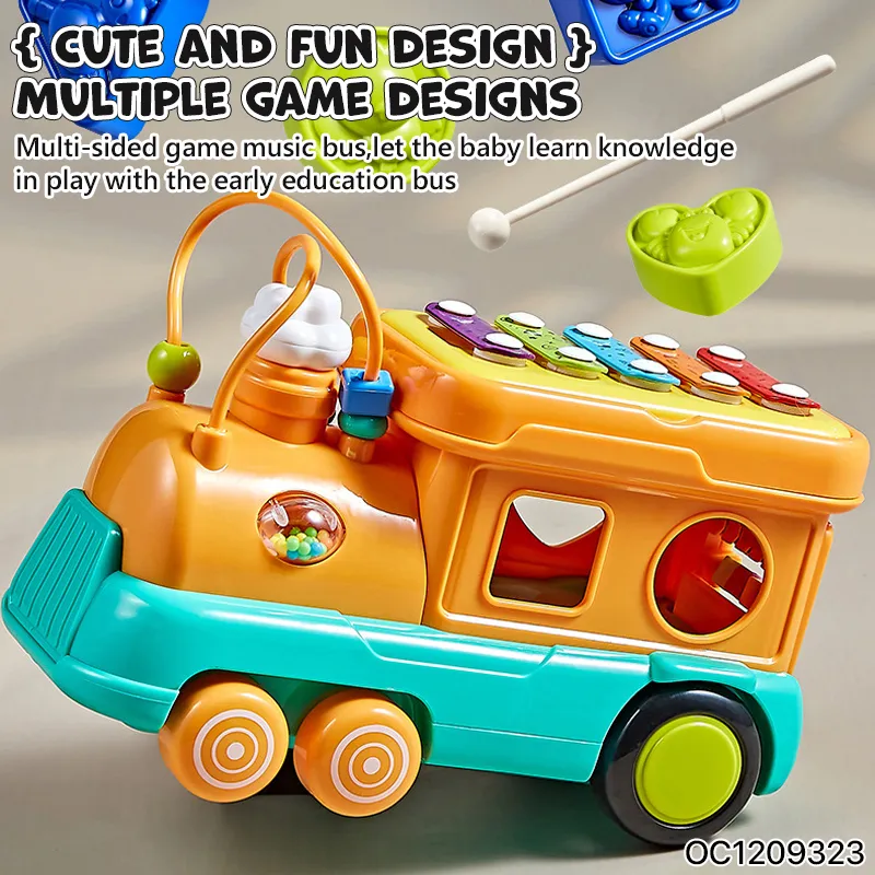 Wholesale Montessori Educational Educational Pounding Piano Cube Shape Matching Baby Toddler Musical Toy
