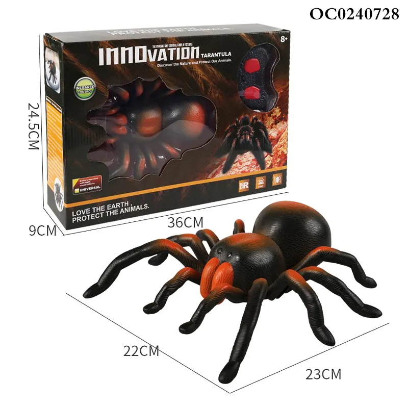 Wholesale Remote Control Spider Plastic Walking Insect RC Spider Animal Simulation Toys for Kids