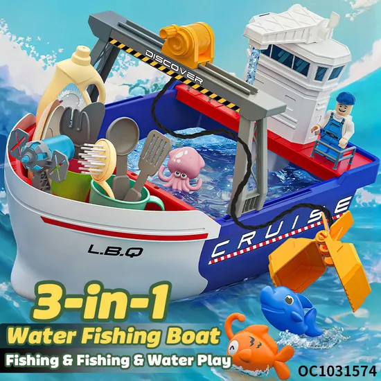 Wholesale Plastic Pretend Play Plastic Children Water Play Floats Boat Pool Magnetic Fishing Toy Game with Kids