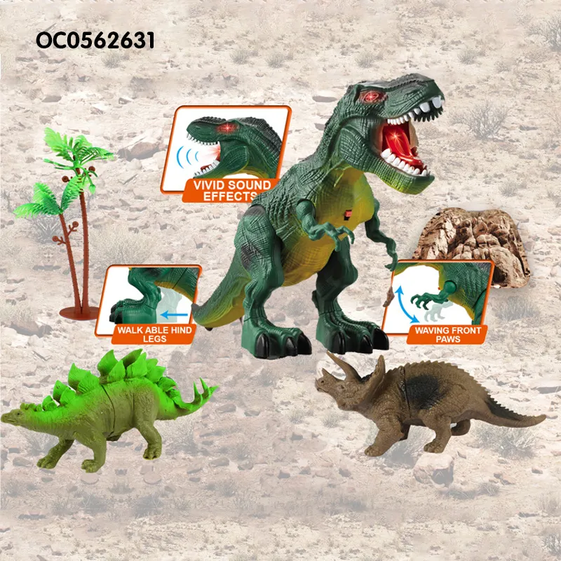 Simulation Tyrannosaurus Electric Walking Dinosaurs Toys for Kids with Light Sound