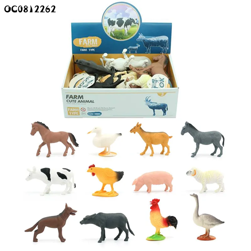 Wholesale Montessori Educational Simulated Plastic Rubber Cow Toys Farm Animal