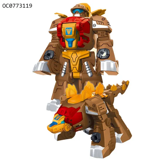 New Arrival Cool Plastic Small Robot Deformation Dinosaur Car Toy for Kids