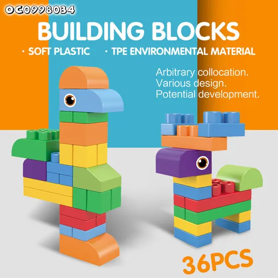 Wholesale Montessori Soft Animal Educational DIY Building Block for Kids