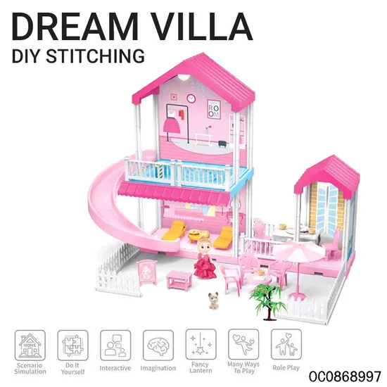Wholesale Educational 44PCS DIY Plastic Building Block Toy for Girls