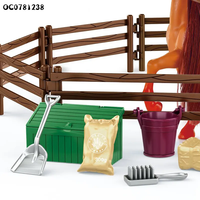 Wholesale Plastic Set of Children's Model Set Toy Horse Farm Animal for Children